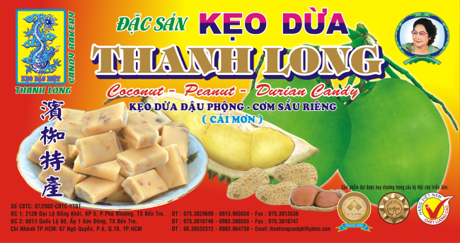 kẹo dừa nhân đậu phộng